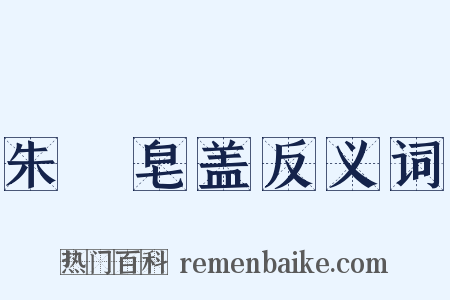 朱轓皂盖反义词是什么意思的图片